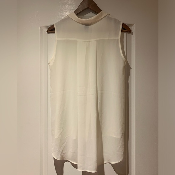 H&M sheer white button down blouse, size US 6 - Picture 2 of 5